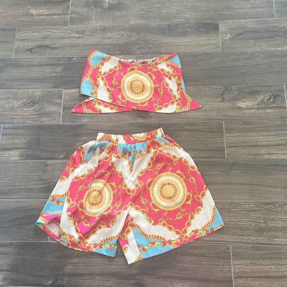 Fashion Nova Size small Making Money Set Shorts Tie Top